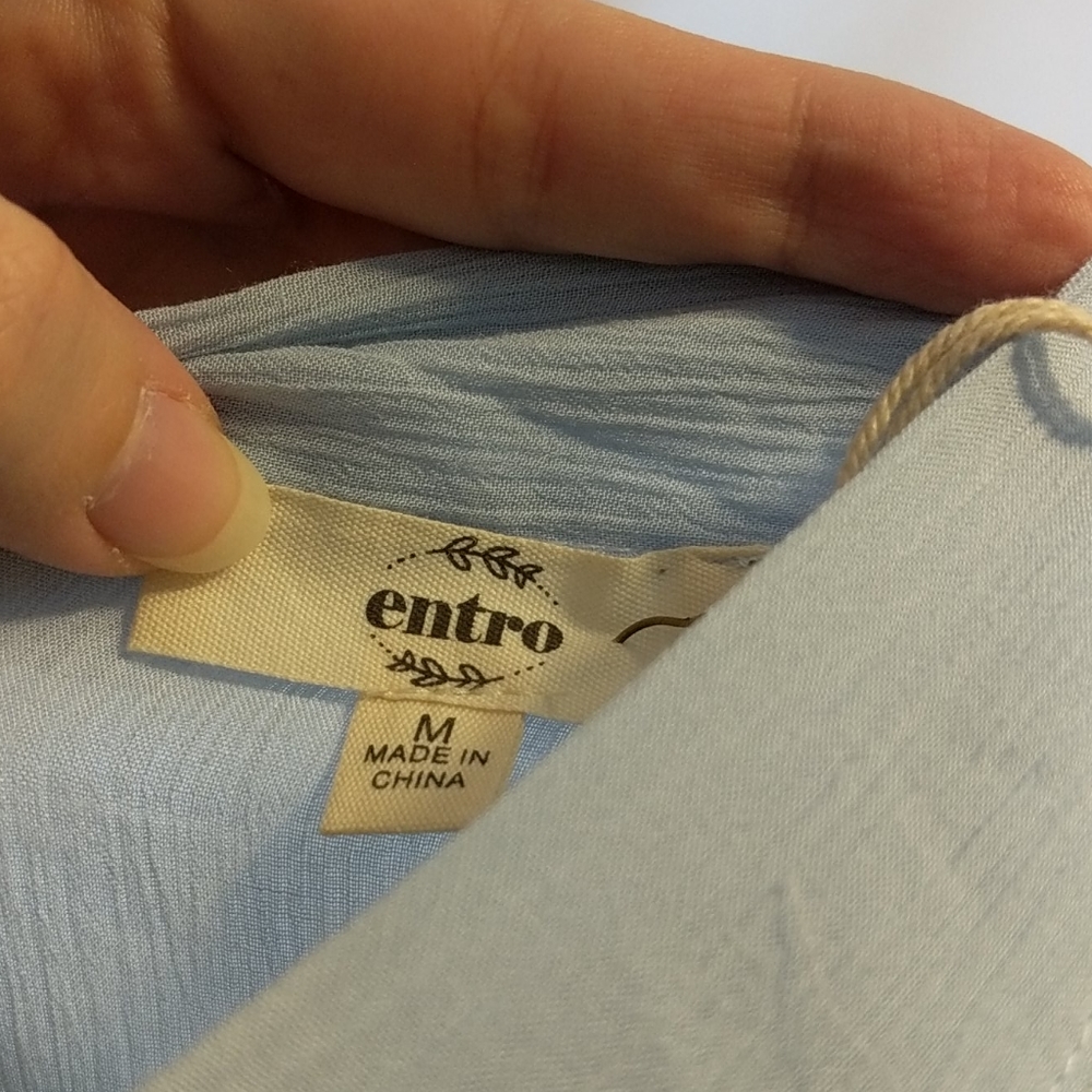 Entro baby blue ruffle top - Picture 7 of 7